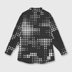 Рубашка с принтом Pixel art - abstraction для любого человека, вид сзади №1. Цвет основы: белый