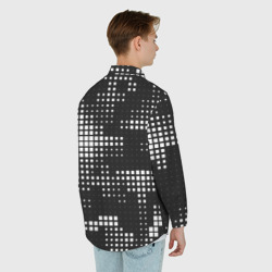 Рубашка с принтом Pixel art - abstraction для любого человека, вид сзади №2. Цвет основы: белый