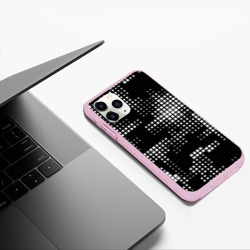 Чехол с принтом Pixel art - abstraction для любого человека, вид спереди №5. Цвет основы: розовый