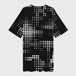 Платье с принтом Pixel art - abstraction для женщины, вид сзади №1. Цвет основы: белый