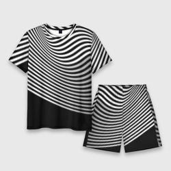 Trendy raster pattern – Мужской костюм с шортами 3D с принтом купить