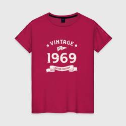 Женская футболка хлопок Винтаж 1969 ограниченный выпуск