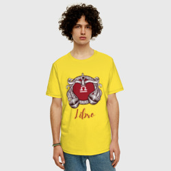 Мужская футболка хлопок Oversize Зодиакальный знак Весы - фото 2