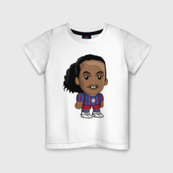 Детская футболка хлопок Ronaldinho Barcelona
