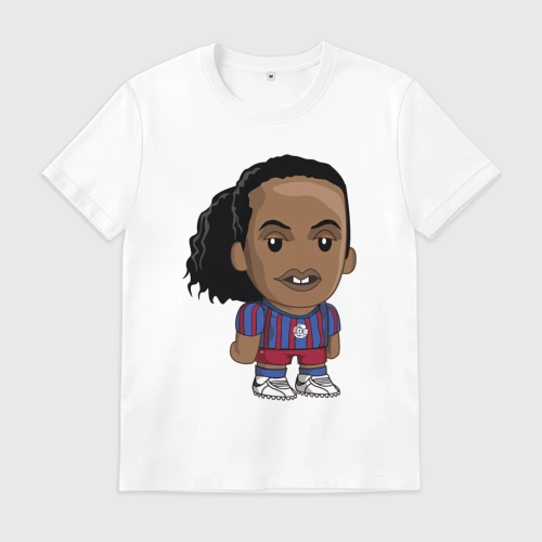 Мужская футболка хлопок Ronaldinho Barcelona