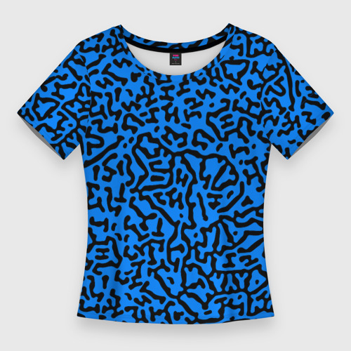 Женская приталенная футболка с принтом Абстрактный паттерн - минимализм, вид спереди №1