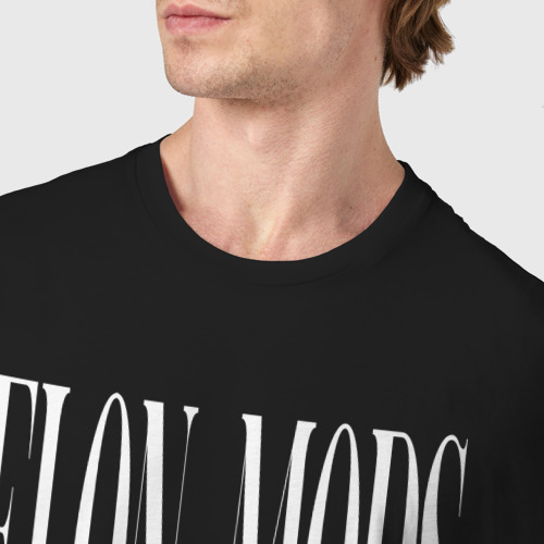 Мужская футболка хлопок Elon Mops, цвет черный - фото 6