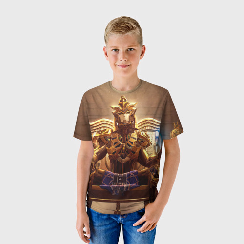 Детская футболка 3D с принтом PUBG фараоны, фото на моделе #1