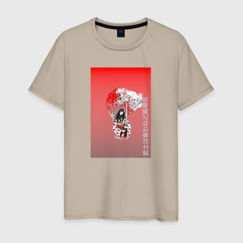 Мужская футболка хлопок с принтом Geisha, вид спереди #2