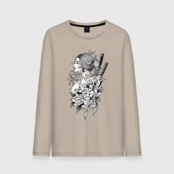 Мужской лонгслив хлопок Japan Chrysanthemum