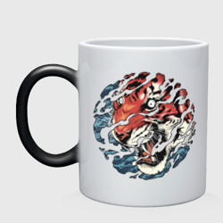 Кружка хамелеон Japan tiger head