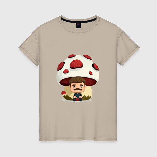 Женская футболка хлопок с принтом Мультяшный Джоел Last of Us, вид спереди #2