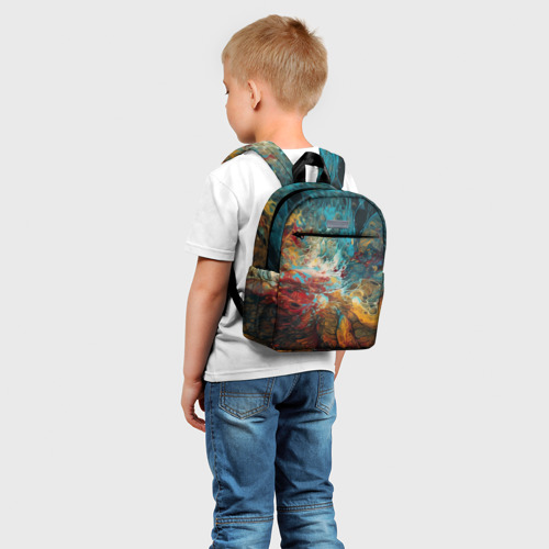 Детский рюкзак 3D Яркий флюид арт - фото 3