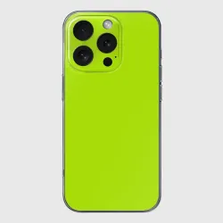 Чехол для iPhone 16 Pro силиконовый с защитой камеры Лайм цвет однотонный лаймовый