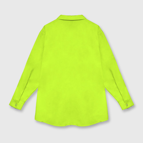 Женская рубашка oversize 3D с принтом Лайм цвет однотонный лаймовый, вид сзади #1