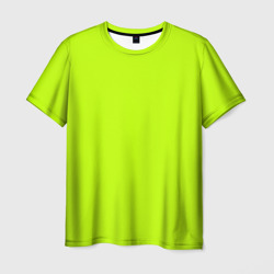 Мужская футболка 3D Лайм цвет однотонный лаймовый