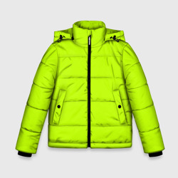 Зимняя куртка для мальчиков 3D Лайм цвет однотонный лаймовый