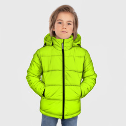 Зимняя куртка для мальчиков 3D Лайм цвет однотонный лаймовый - фото 2
