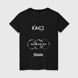 Женская футболка хлопок Jimin face Set Me Free