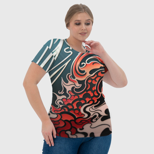 Женская футболка 3D с принтом Ирезуми-арт, фото #4
