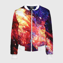 Женский бомбер 3D Космическое сияние ночь