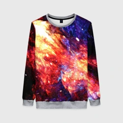 Женский свитшот 3D Космическое сияние ночь