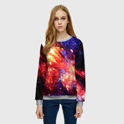 Женский свитшот 3D Космическое сияние ночь - фото 2