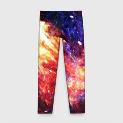 Детские леггинсы 3D Космическое сияние ночь