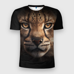 Мужская футболка 3D Slim Крупная морда тигра