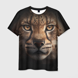 Мужская футболка 3D Крупная морда тигра