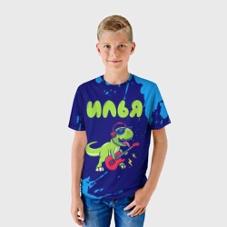 Детская футболка 3D Илья рокозавр - фото 2