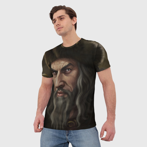 Мужская футболка 3D Иван Грозный - портрет, цвет 3D печать - фото 3