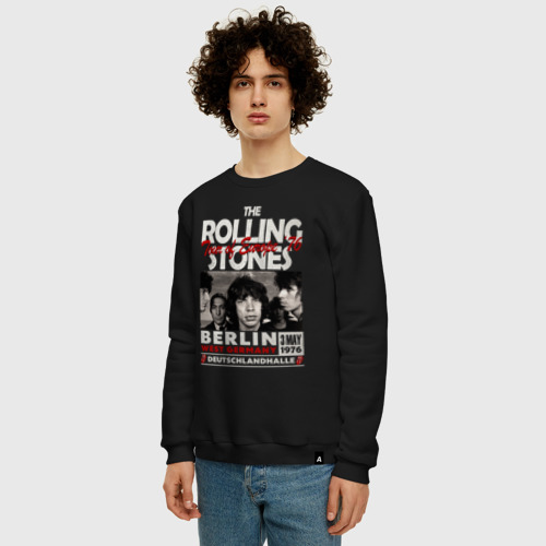 Мужской свитшот хлопок The Rolling Stones rock, цвет черный - фото 3