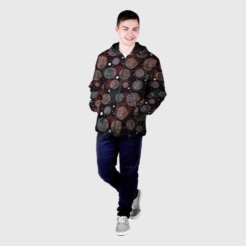 Мужская куртка 3D с принтом Плетеные шары, фото на моделе #1