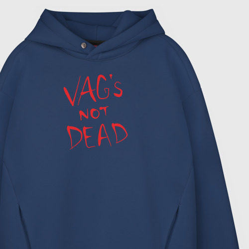 Мужское худи Oversize хлопок Vag not dead, цвет темно-синий - фото 4