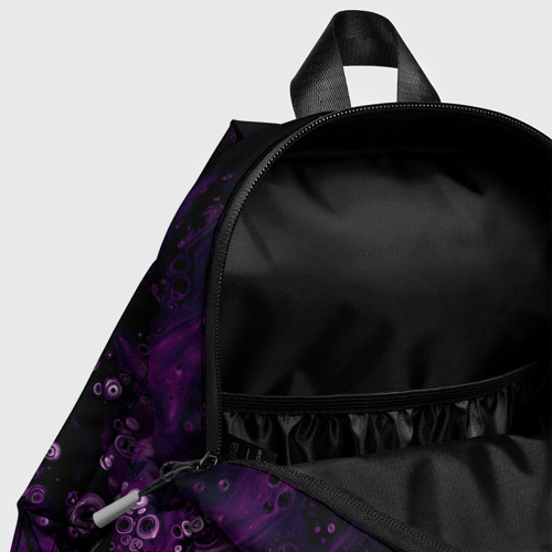 Детский рюкзак 3D с принтом Во тьме фиолетовые краски, фото #4
