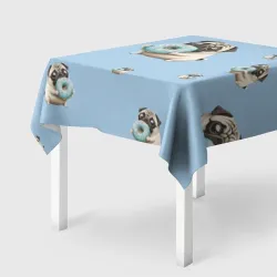 Скатерть 3D Мопс: сладкого много не бывает