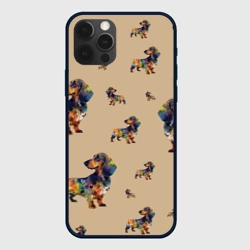 Чехол для iPhone 12 Pro Радужная такса