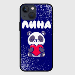 Чехол для iPhone 13 mini Лина панда с сердечком