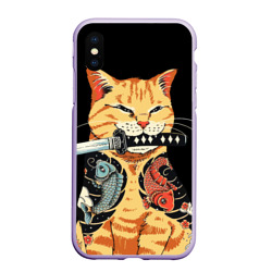 Чехол для iPhone XS Max матовый Yakuza tattoo cat