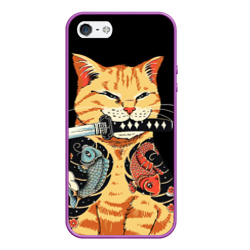 Чехол для iPhone 5/5S матовый Yakuza tattoo cat