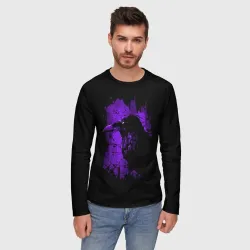 Мужской лонгслив 3D Dark purple raven - фото 2