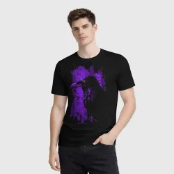 Мужская футболка 3D Dark purple raven - фото 2