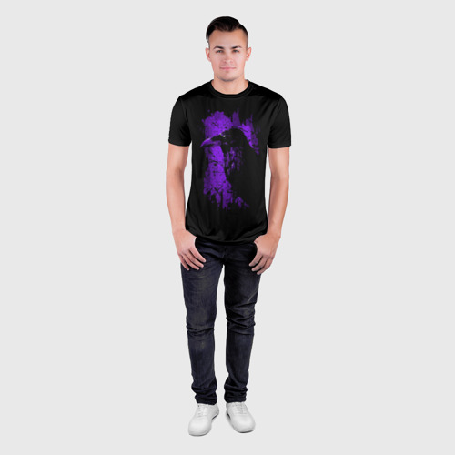 Мужская футболка 3D Slim Dark purple raven, цвет 3D печать - фото 4