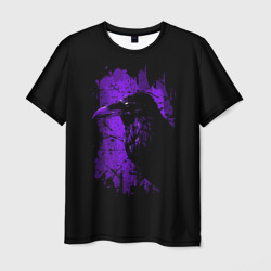 Мужская футболка 3D Dark purple raven