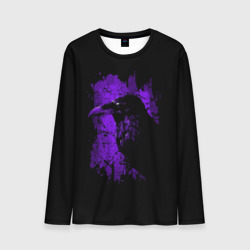 Мужской лонгслив 3D Dark purple raven