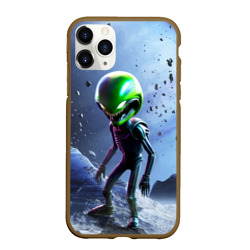 Чехол для iPhone 11 Pro Max матовый Alien during a space storm