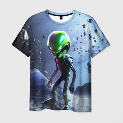 Мужская футболка 3D Alien during a space storm