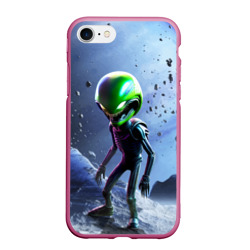 Alien during a space storm – Чехол для iPhone 7/8 матовый с принтом купить