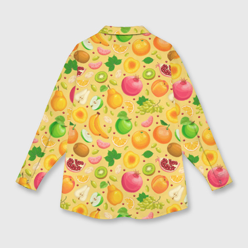 Мужская рубашка oversize 3D с принтом Fruit abundance, вид сзади #1